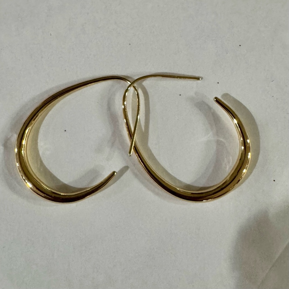 Gold Tone Hoop Earrings NWOT